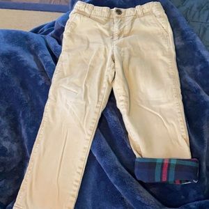 Gap flannel plaid lined khakis 5T